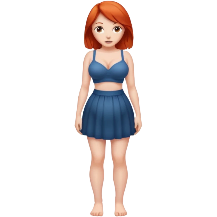 Full body red head girl with goant breasts emoji