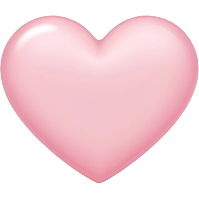 white heart with soft pink glow emoji