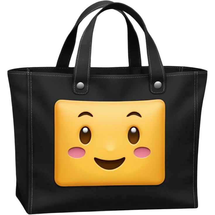 tote bag negra emoji