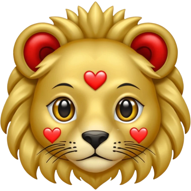 León con ojos de corazon emoji