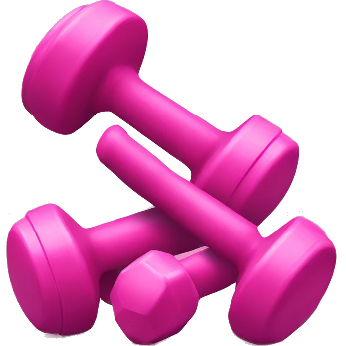 pink dumbbells emoji