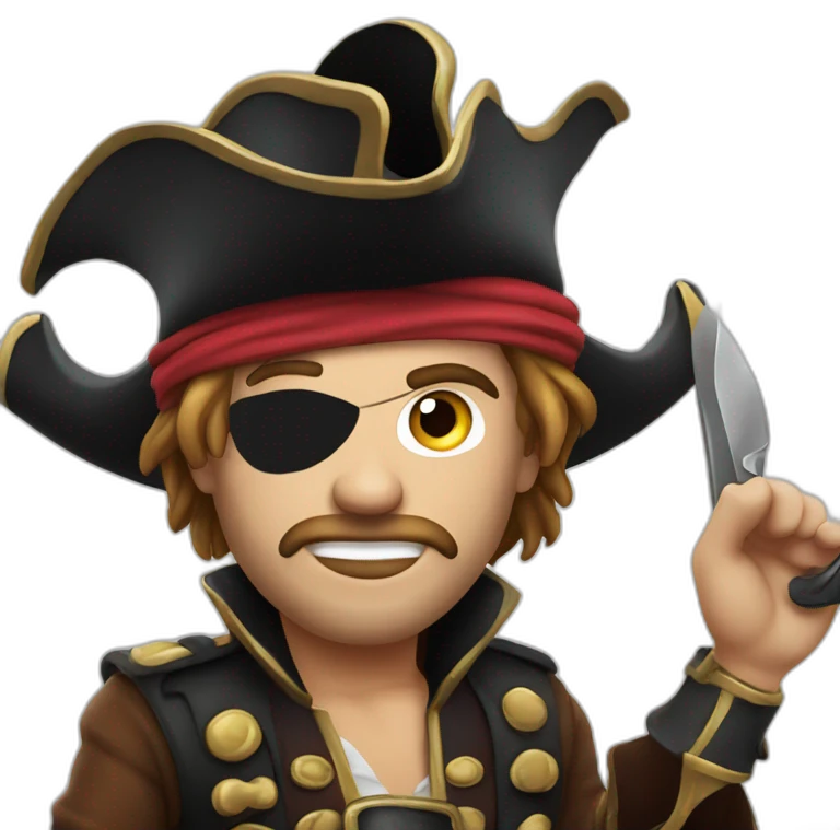 pirate avec la main devant l'œil emoji
