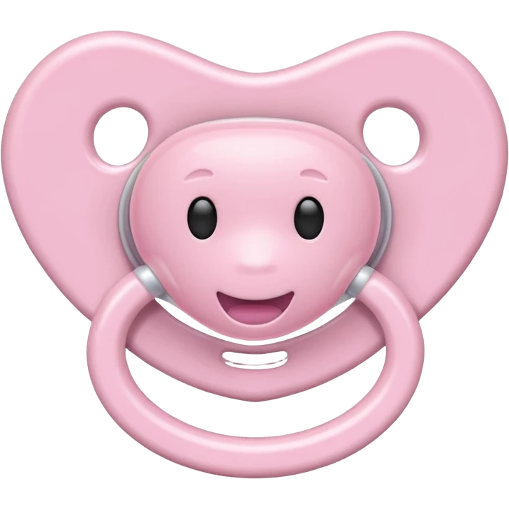 Light pink pacifier with no eyes emoji