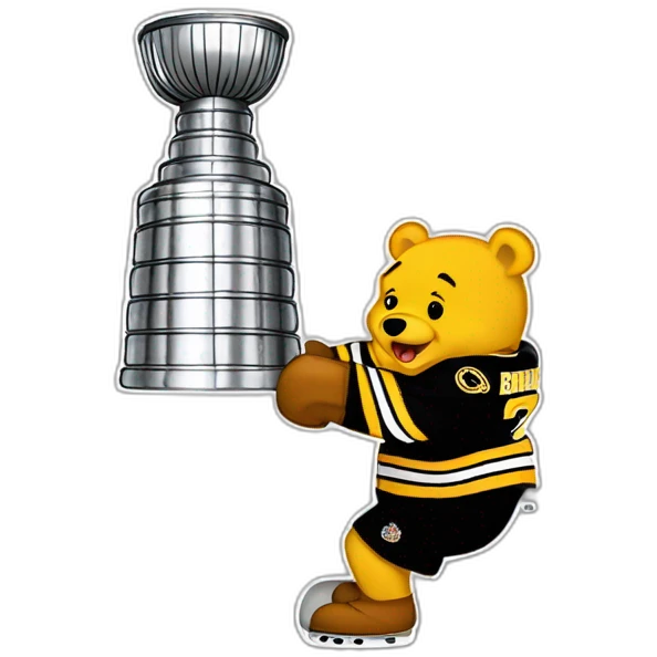 bruins-pooh-bear-punching-the-stanley-cup emoji