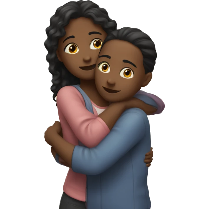 Girl hugs girl emoji