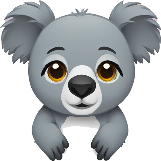 crying koala flat design emoji