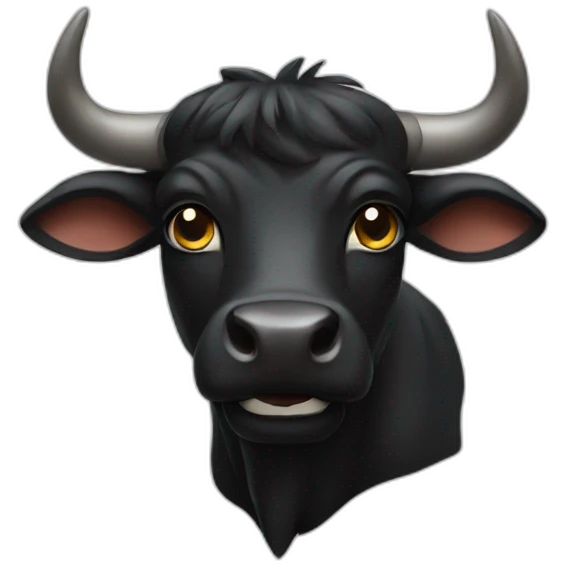 Black bull emoji