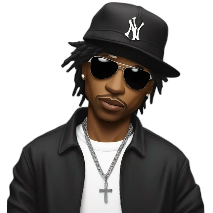 Eazy E with tupac emoji