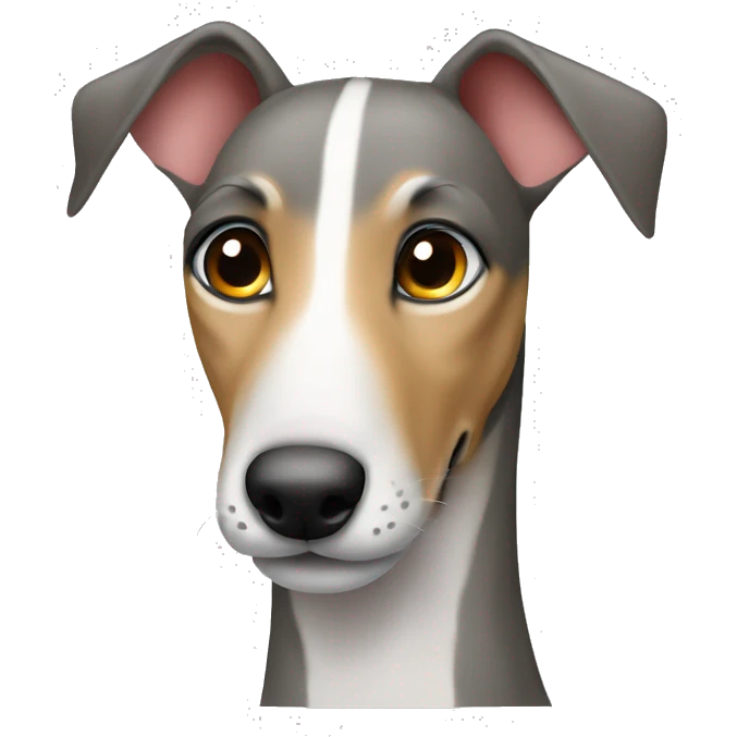fawn tiger greyhound with gray head emoji