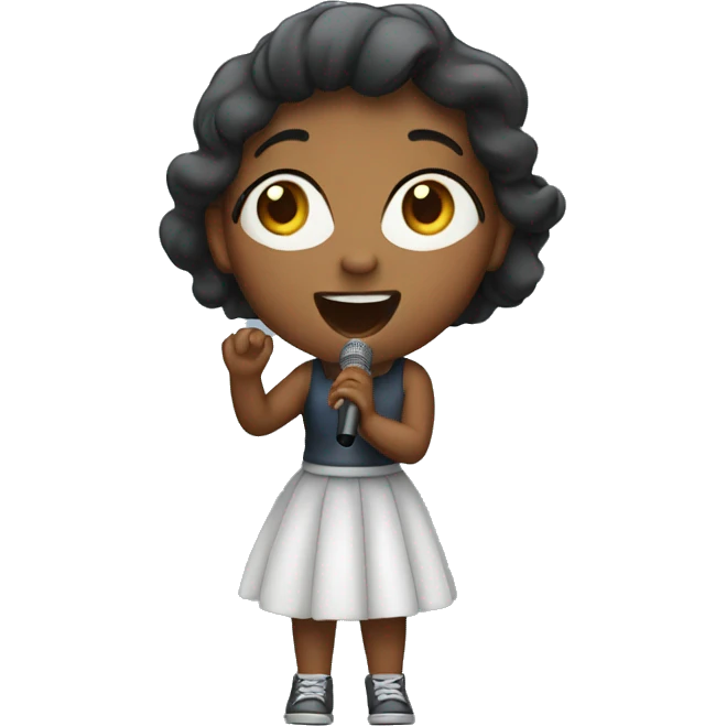 singing girl emoji