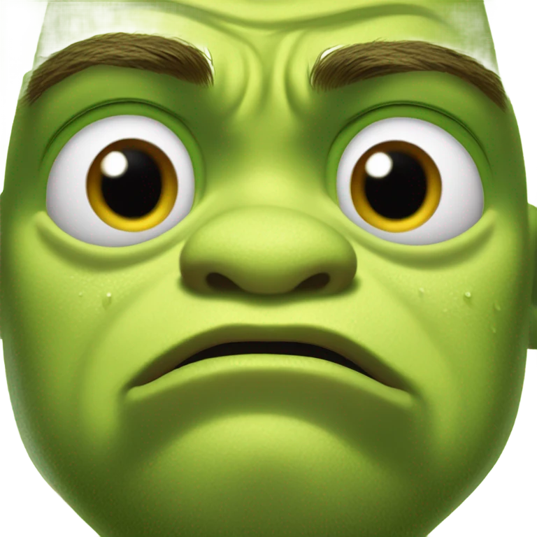 Shrek crying emoji