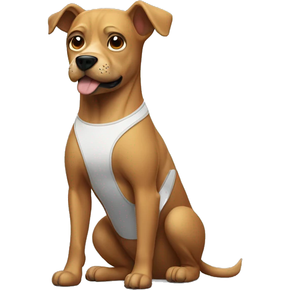 Dog in a muscle suit emoji