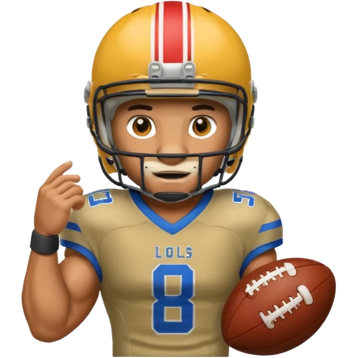 lion football player emoji