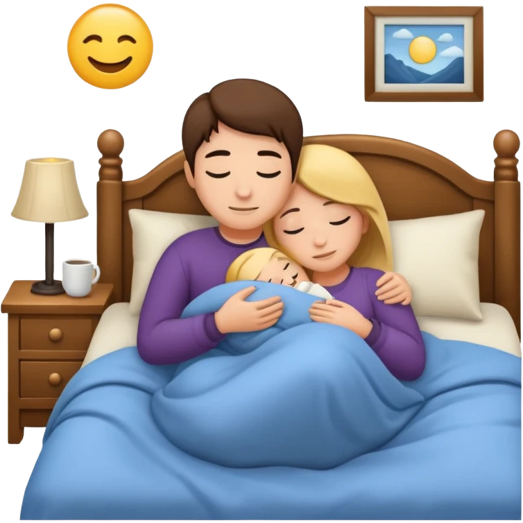 snuggle in bed emoji