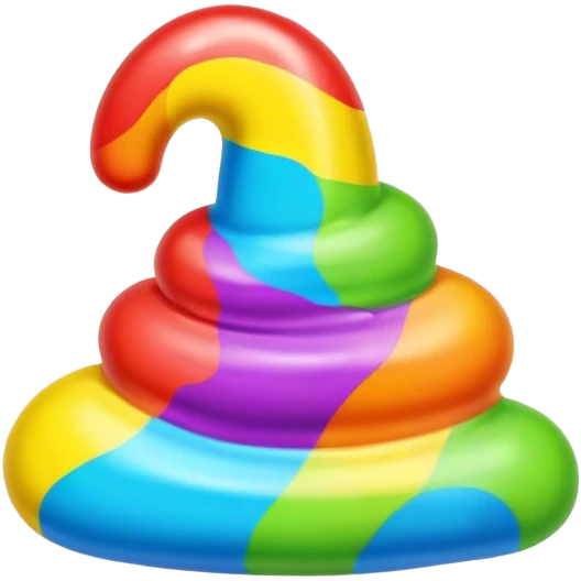gummy rainbow poop emoji