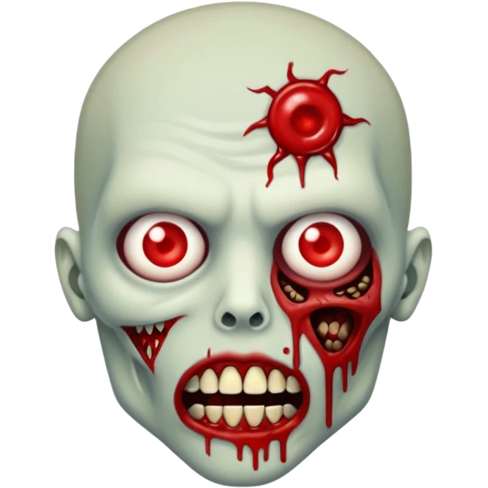 zombie with a sewn-up mouth emoji