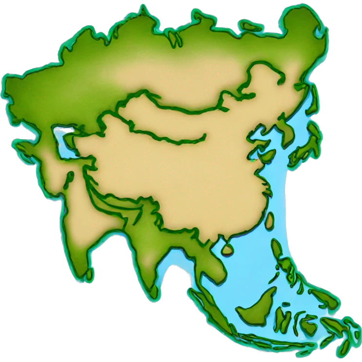 asia map emoji
