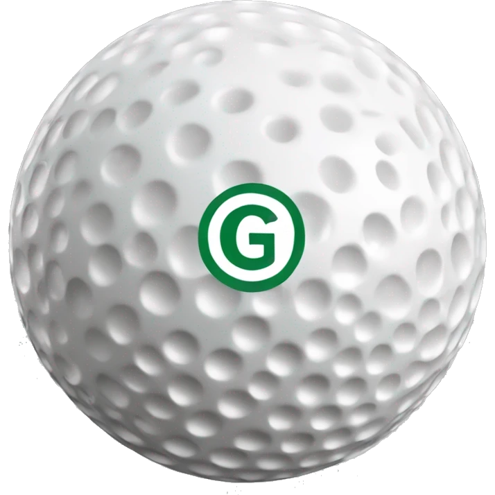 golf ball with “GB” monogram emoji