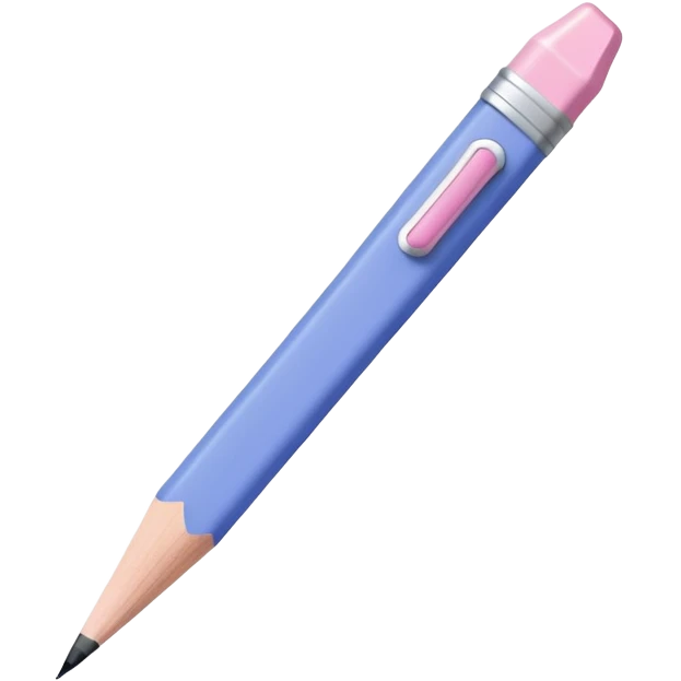 periwinkle pencil with light pink eraser, ✏️ emoji  emoji