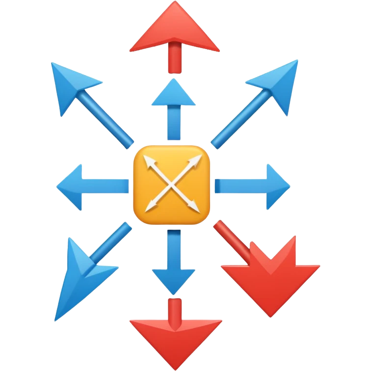 block diagram with arrows connecting shapes emoji