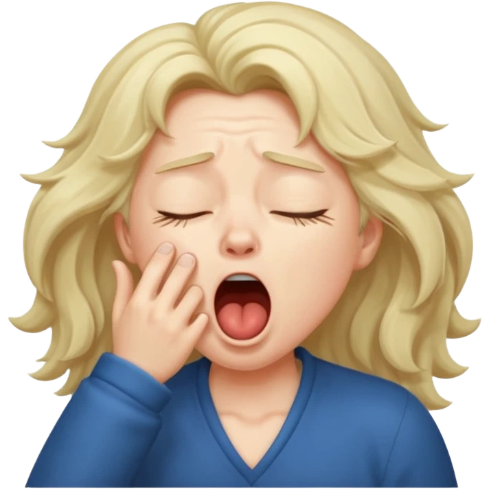yawning sleepy character emoji