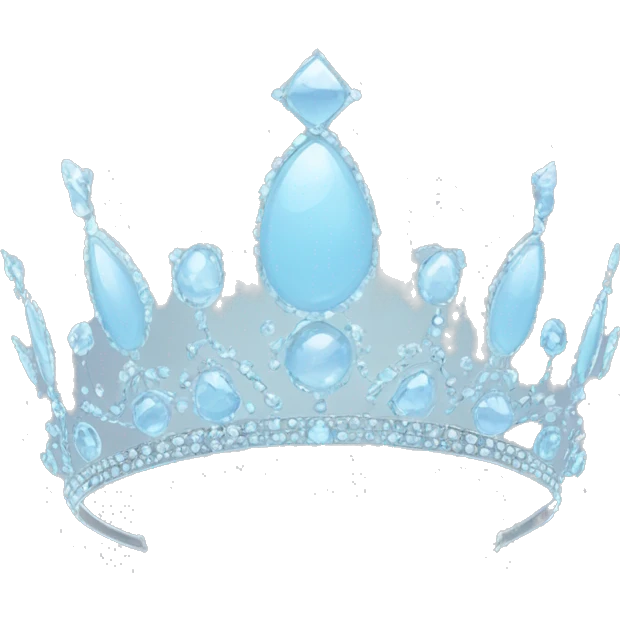 pastel blue tiara emoji