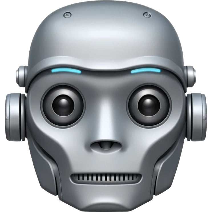 white ai old robot emoji