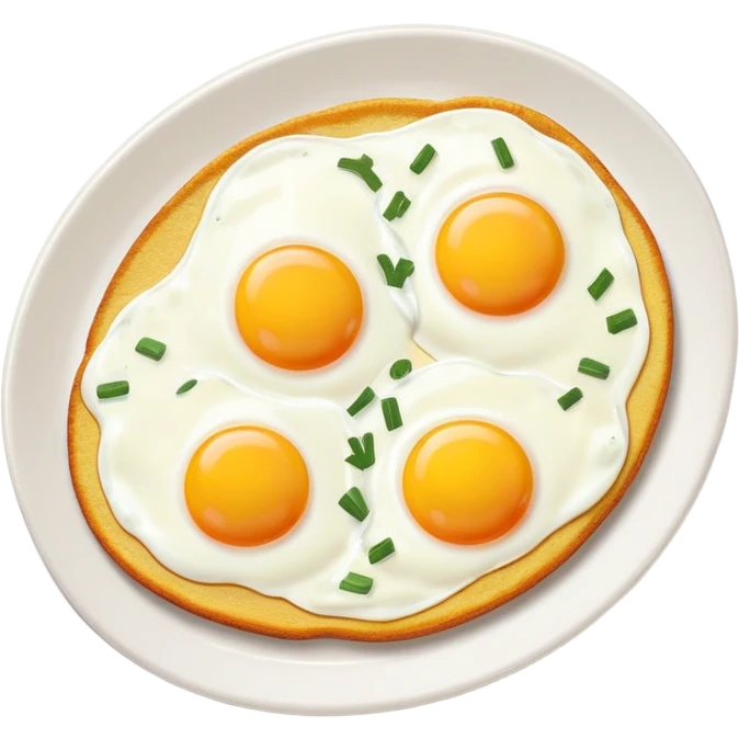 Two eggs with ranch on them emoji