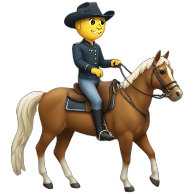 Chat sur cheval emoji