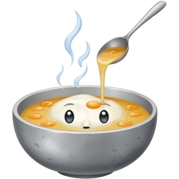 moon with droopy eyes being stirred like soup emoji
