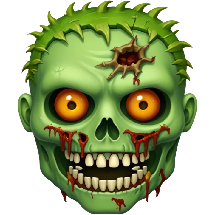 Zombie green rabite face emoji