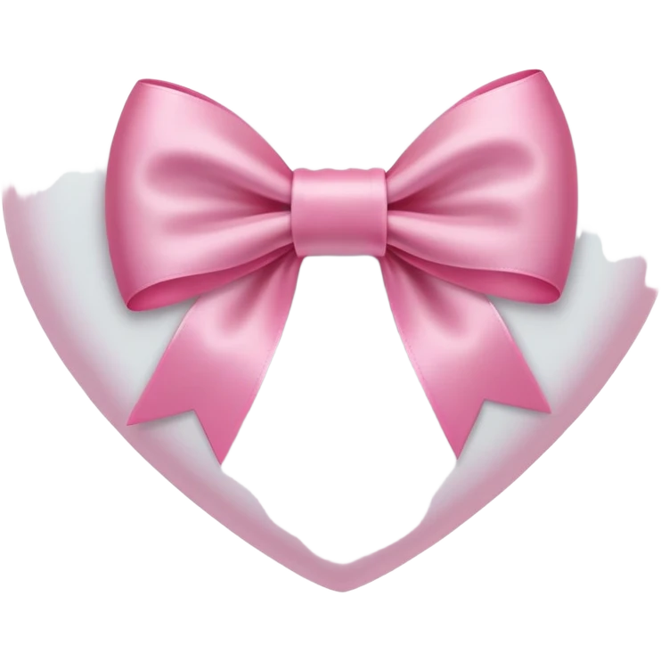 white heart with pink bow emoji