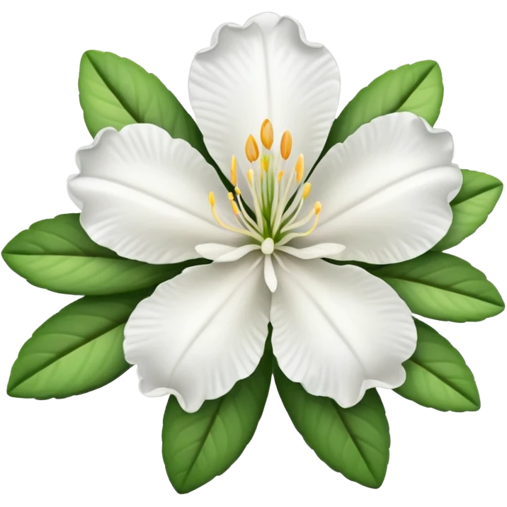 the white  azalea flower emoji