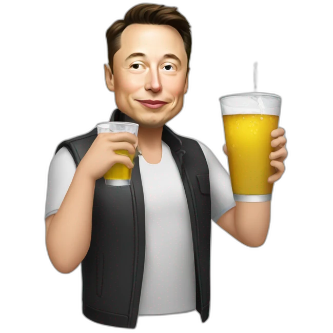elon musk drinking emoji
