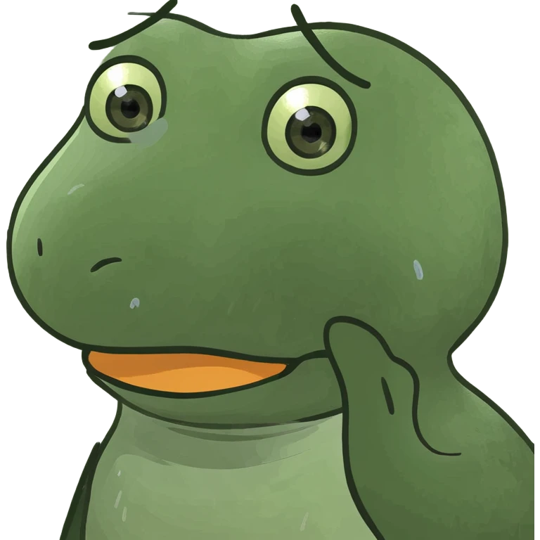 A duck crying emoji