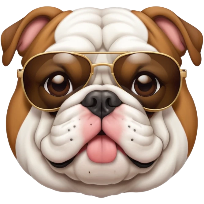 Бульдог в солнечных очках  emoji