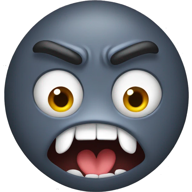 angry foot with eyes and mouth emoji