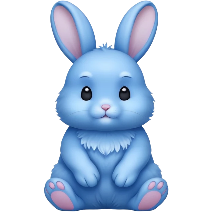 Blue rabbit emoji