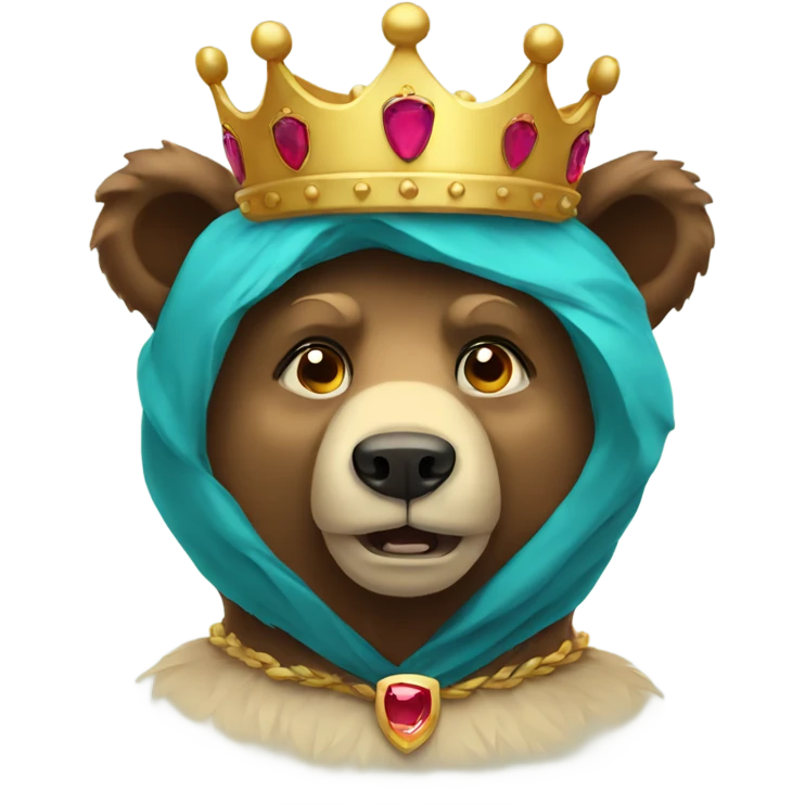 Bear with a crown emoji