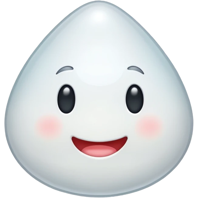 white gum drop emoji