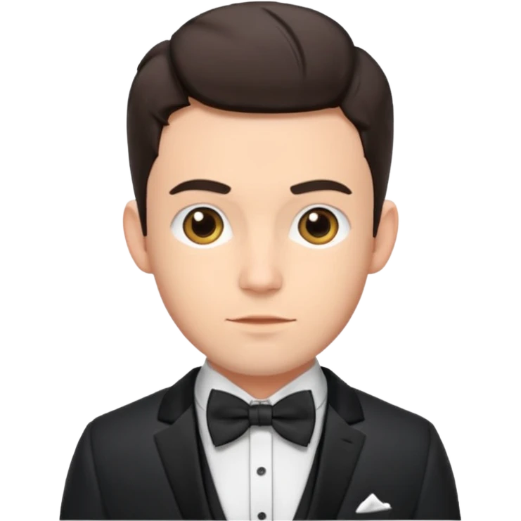 Jonathan Bailey with suit with bow tie emoji