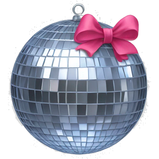 disco ball with a bow  emoji