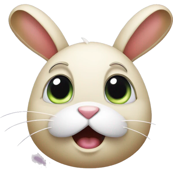 Shocked face Rabbit emoji
