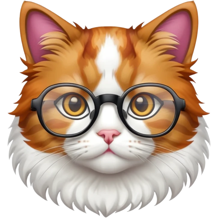Cat wearing glasses emoji
