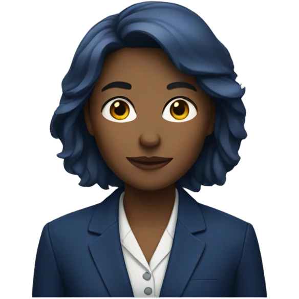 Woman in dark blue suit emoji