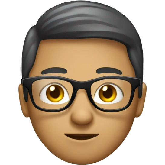 PERSON with glasess that i learning in year 8 emoji