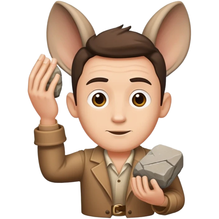 Demi man demi stone tower with big ears  emoji