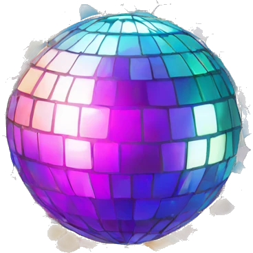 little multicolor disco ball emoji