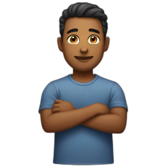 I want a man with crossed hands emoji