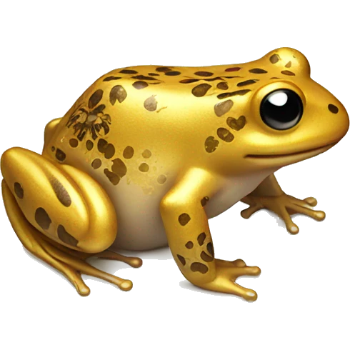 Golden frog with floral pattern on its body  emoji